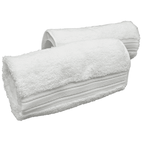 2pk - 20" x 32" Hair Towels Salon Quality Luxurious Super Soft White Supima Cotton