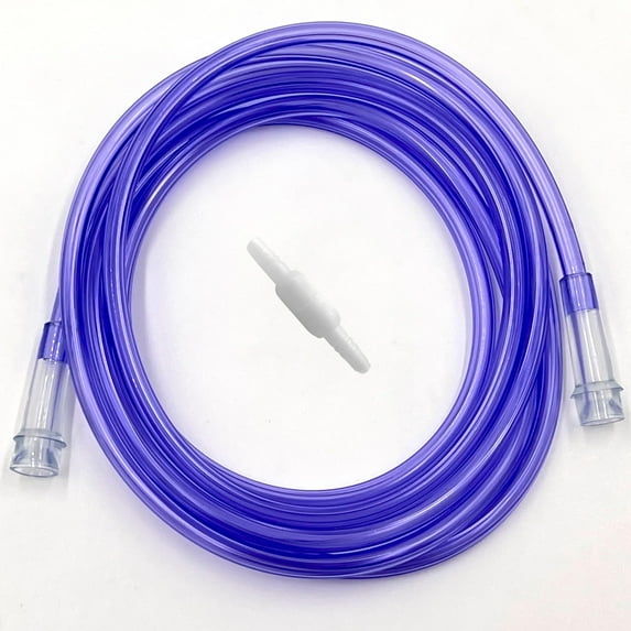 2pk 50Ft Purple Oxygen Supply Tubing with Swivel Connectors