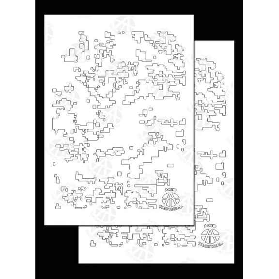 2pk ADHESIVE Camouflage Airbrush Spray Paint Duracoat Gun Stencils A-TACS Camo