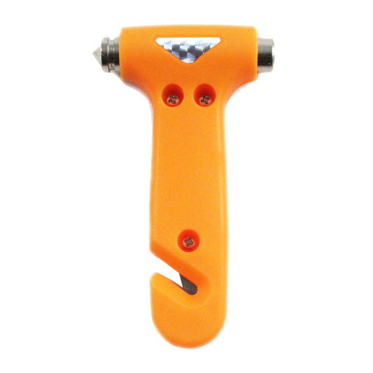 2pk Auto Emergency Hammer with Seatbelt Cutter and Window Breaker, Size: 2 Pack, Orange