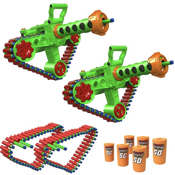 2pk Dart Zone Enforcer Super Commando Toy, Motorized Belt Blaster