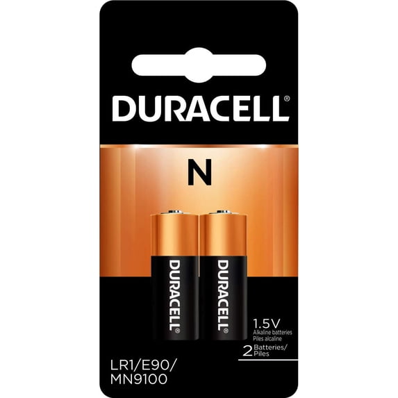 2pk Duracell 1.5V N Size Battery Compatible with LR1 MN9100 810 AM5 KN LR1SG