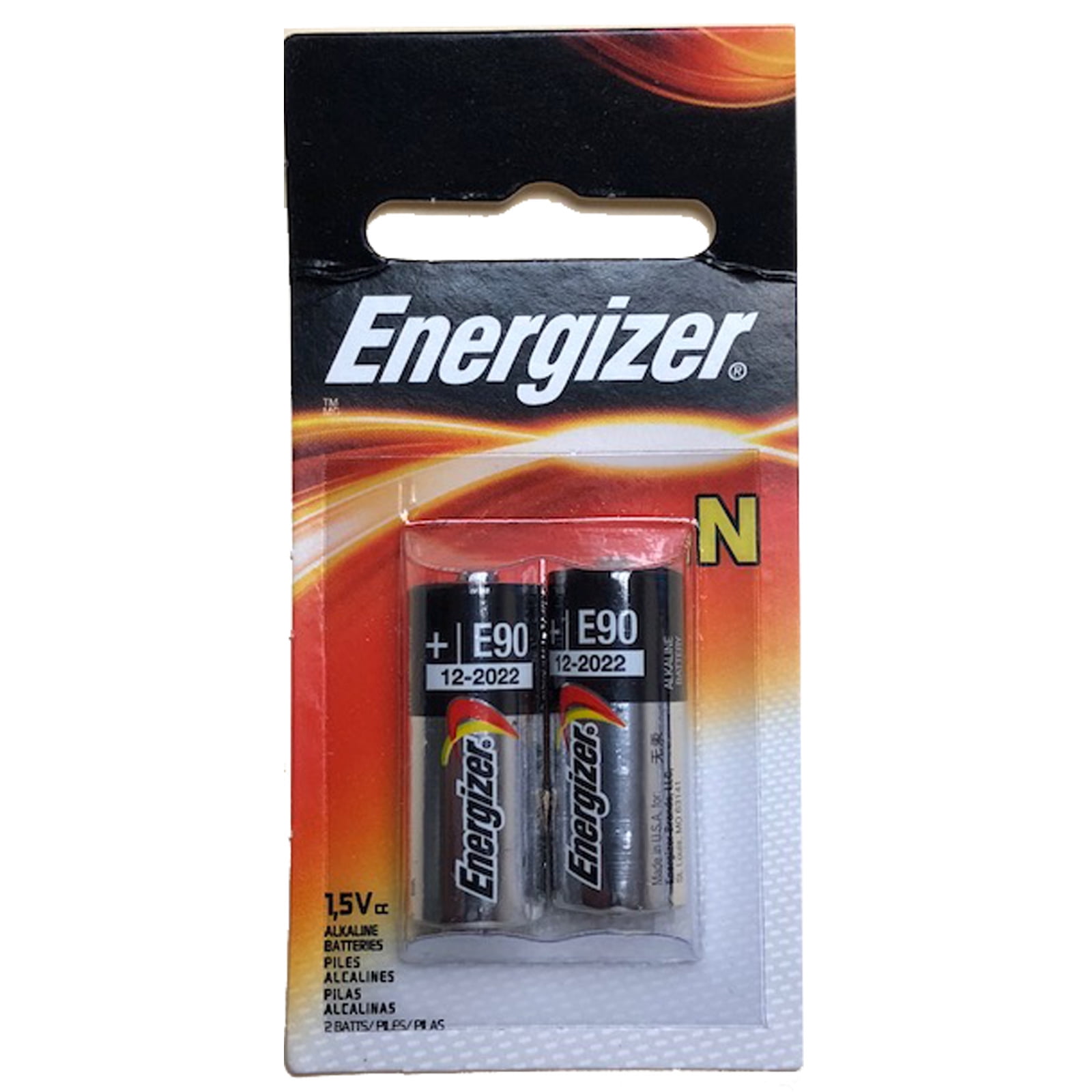 2pk Energizer E90 N 1.5V Alkaline Batteries replaces LR1, LR1G, Lr1sg, MN9100