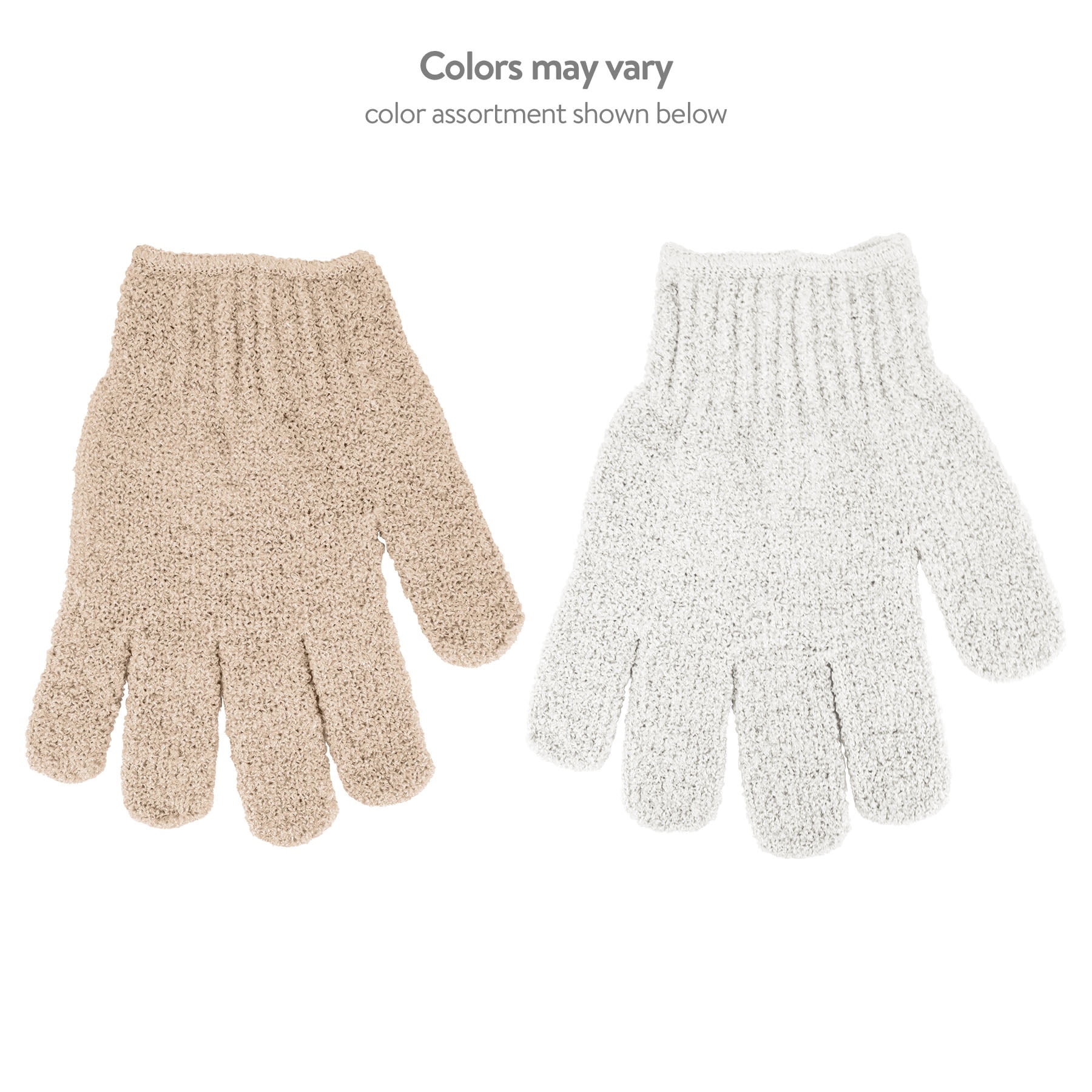 Exfoliating Bath Gloves, 2 Pair