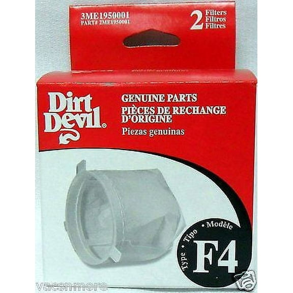 2pk Genuine Dirt Devil F4 Filters Part # 3ME1950001