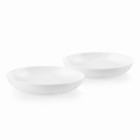 2pk Glass Vitrelle 30oz Meal Bowls White: Round Solid Noodle Bowls, Dishwasher & Microwave-Safe, 8.625" Diameter