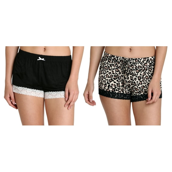 2pk Lace Trim Sleep Short