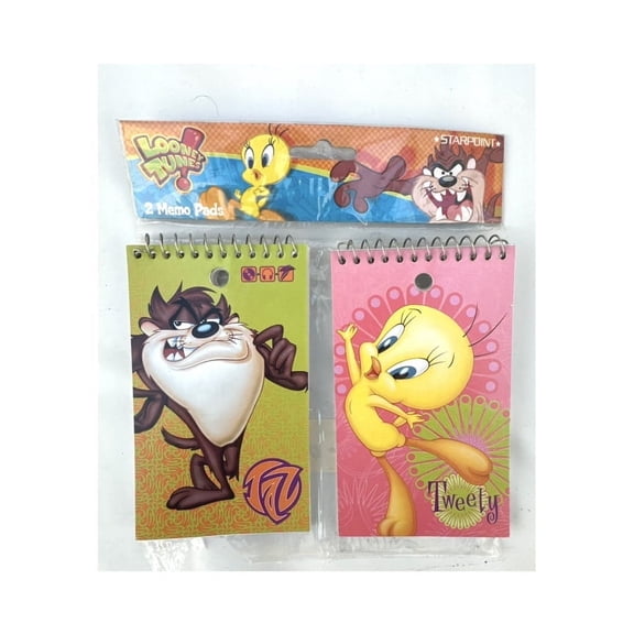 2pk Looney Tunes Pocket Size Small Memo Pads (astd)