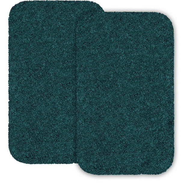 2pk. Mainstays Performance Nylon Bath Rug Set, 19.5" x 34" & 19.5" x 34