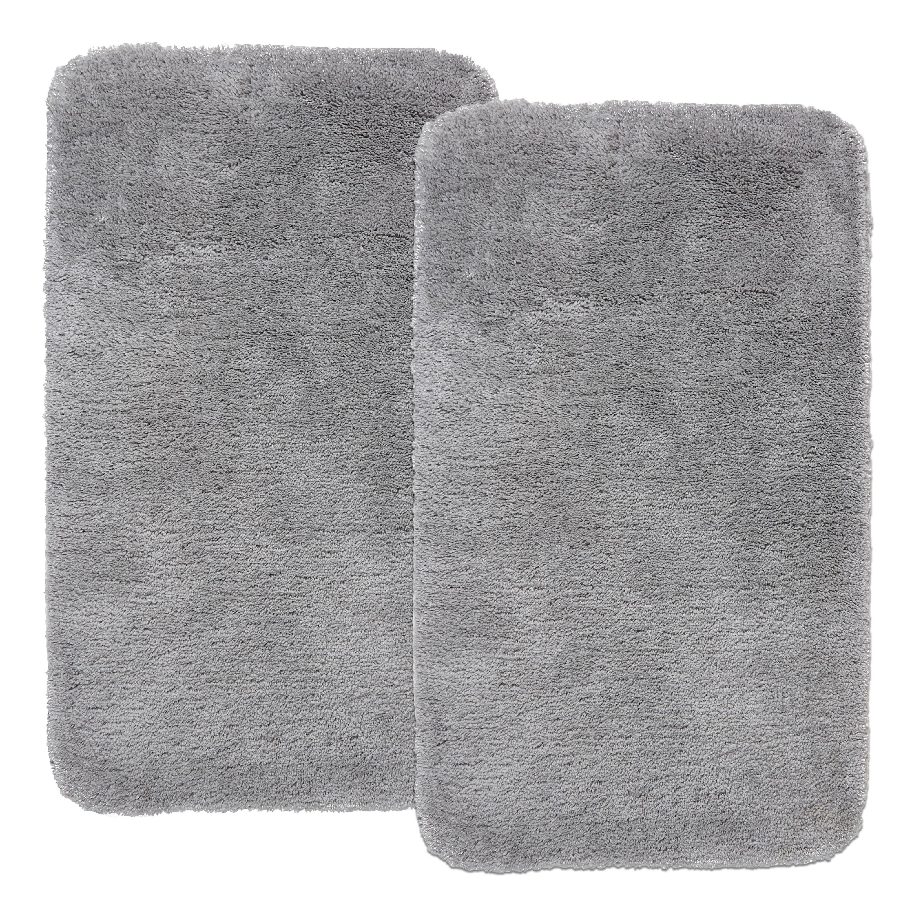 2pk. Mainstays Performance Nylon Bath Rug Set, 19.5" x 34" & 19.5" x 34