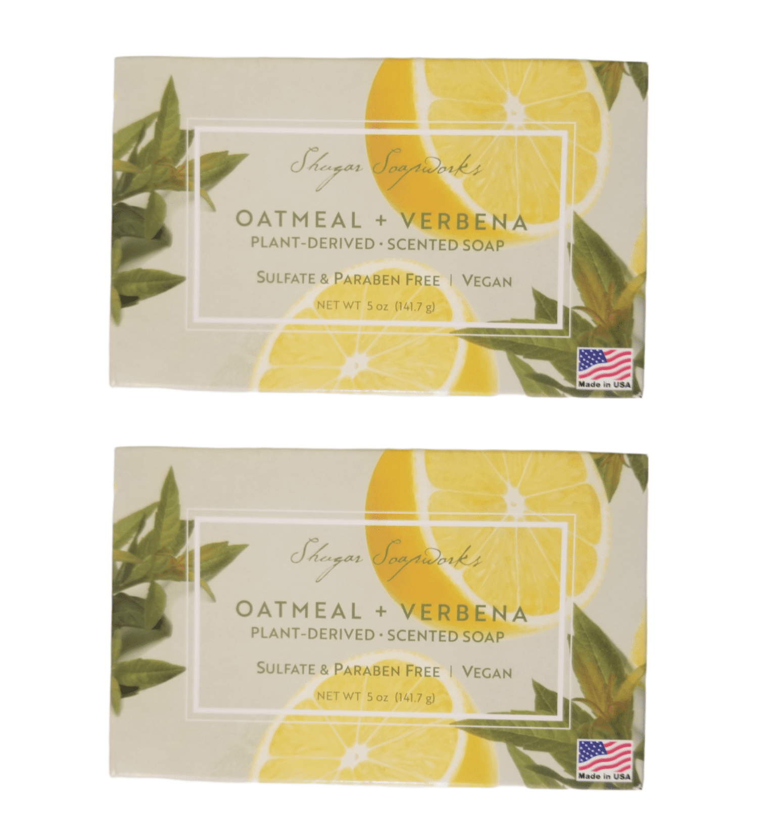 2pk Oatmeal + Lemon Vegan Plant Derived Scented Soap, 5oz