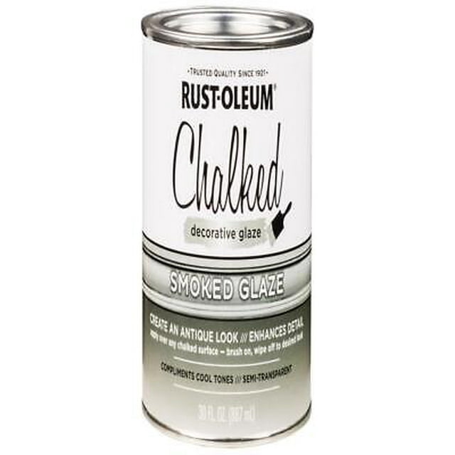 2pk RustOleum 315883 Chalked Decorative Glaze, Smoked Glaze, 30 Oz