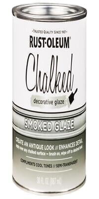 2pk Rust-Oleum 315883 Chalked Decorative Glaze, Smoked Glaze, 30 Oz