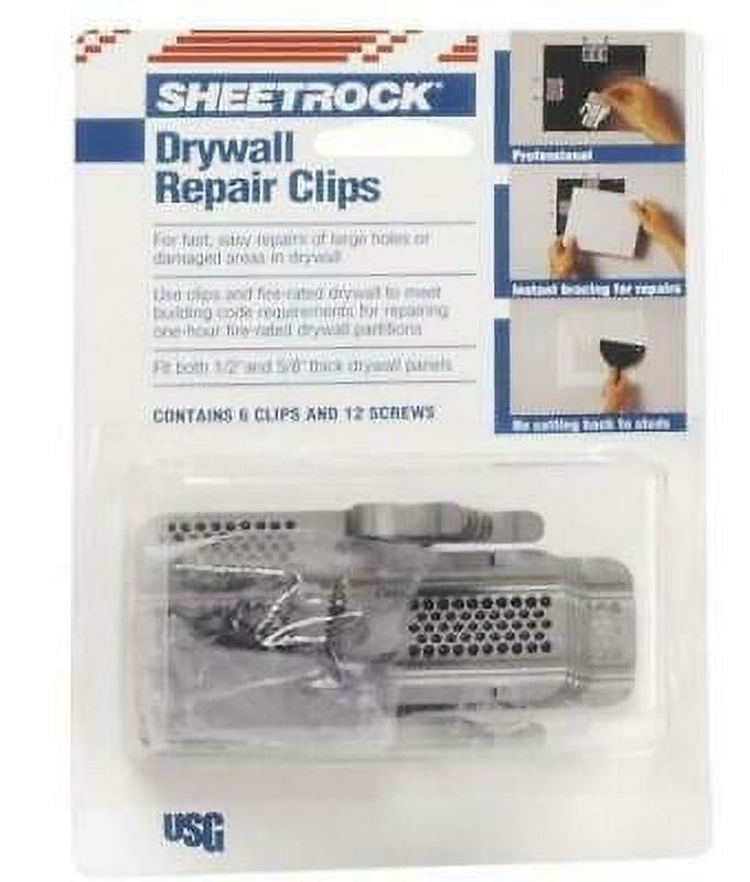 2pk Sheetrock 380161 Drywall Repair Clips, Per Package 6