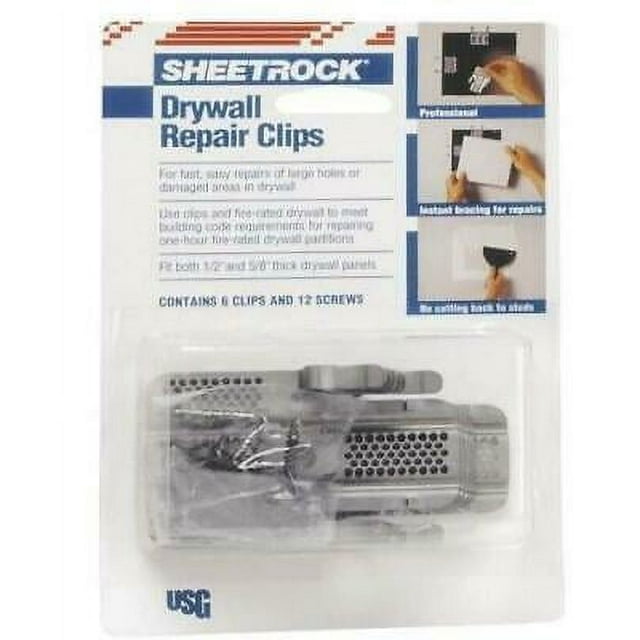 2pk Sheetrock 380161 Drywall Repair Clips, Per Package 6