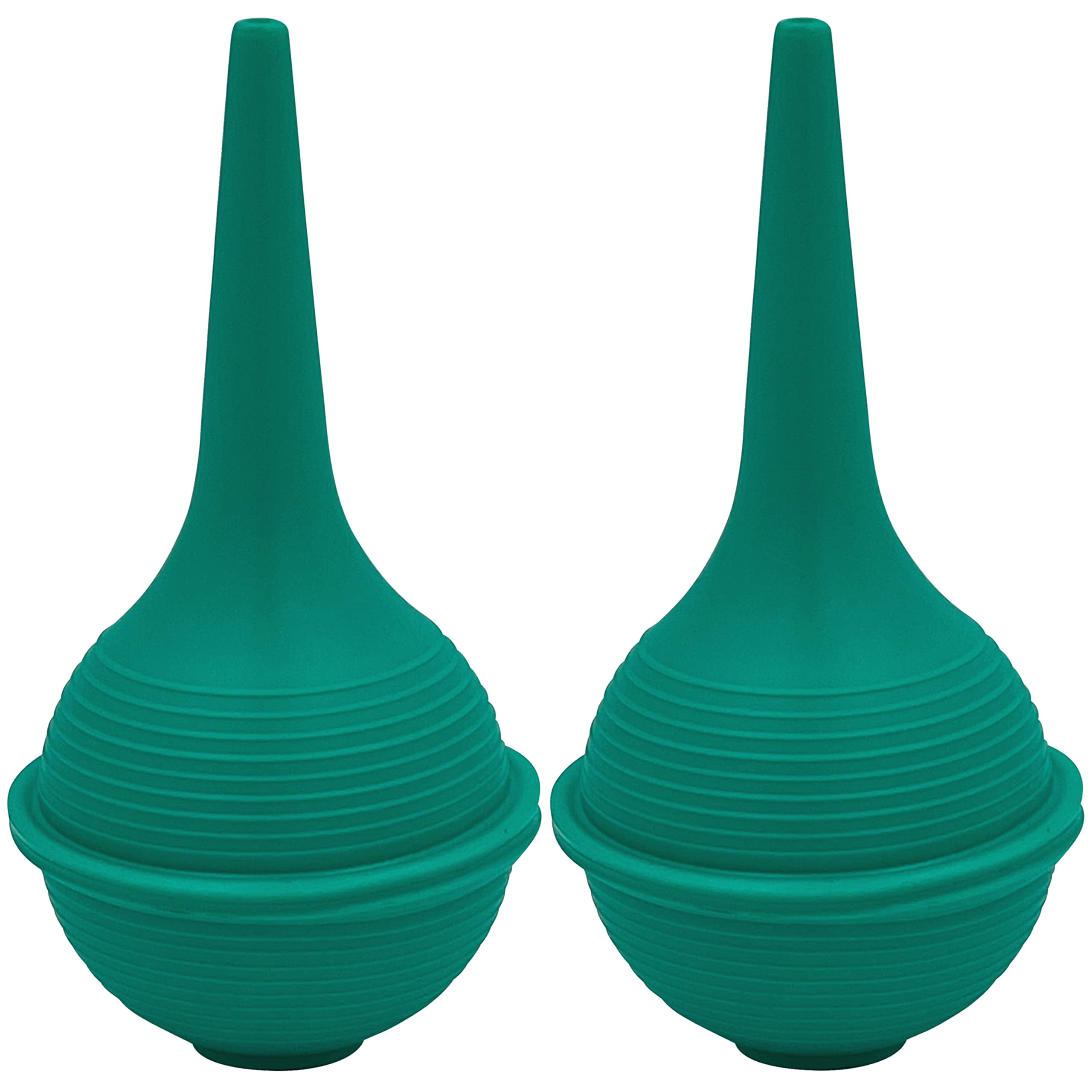 2pk Sterile Ear Syringe 1oz 30ml Green Rubber Bulb for Washing