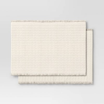 2pk Textured Solid Placemat