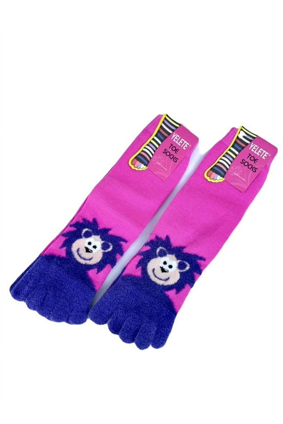 2pk Yelete Purple Lion Toe Socks Ladies size 9-11