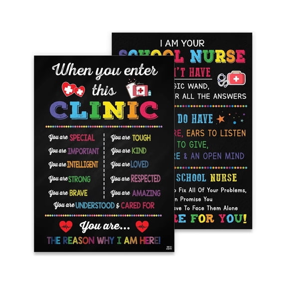 2ps Inspirational Health Office Wall Art Poster Canvas Print School Nurse Clinic Decor Motivation Quote Sign for Health Room Gift