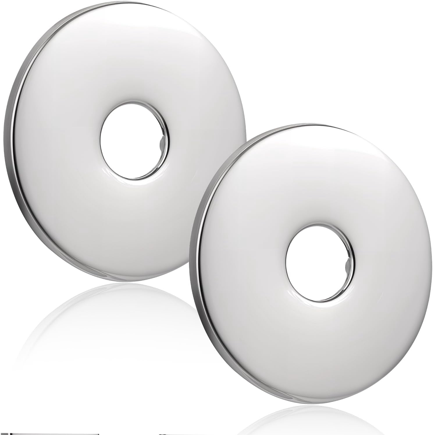 Isslly Shower Arm Flange - 2 Pack, 3.15 Inch Round Stainless Steel Escutcheon Plate For Covering Pipe Holes
