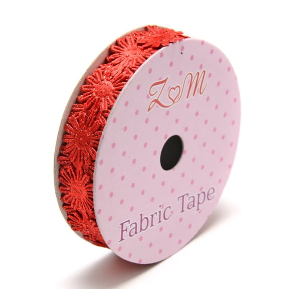 2rolls Glitter Powder Polyester Ribbons Flower Red 5/8 inch(17mm) about 2yards/roll(1.8288m/roll)