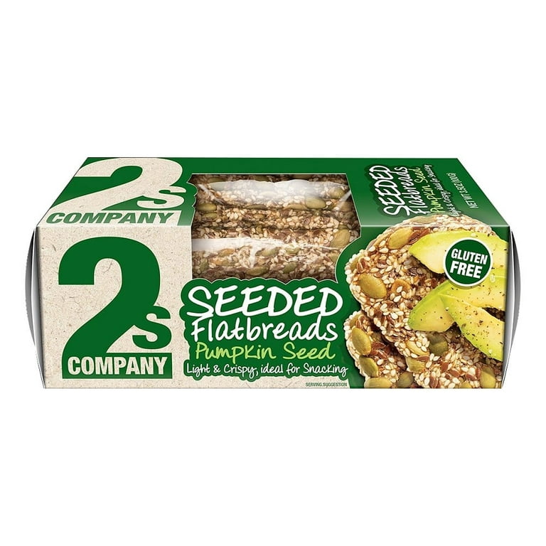 2s Company Pumpkin Seeded Flatbreads, 3.5 oz, 10 Pack 