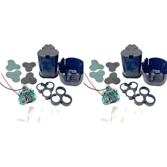 2set 12V DC Electric Tool Hand Drill Power Li-Ion Battery Protection Board 18650 Lithium Box Circuit Pack Shell