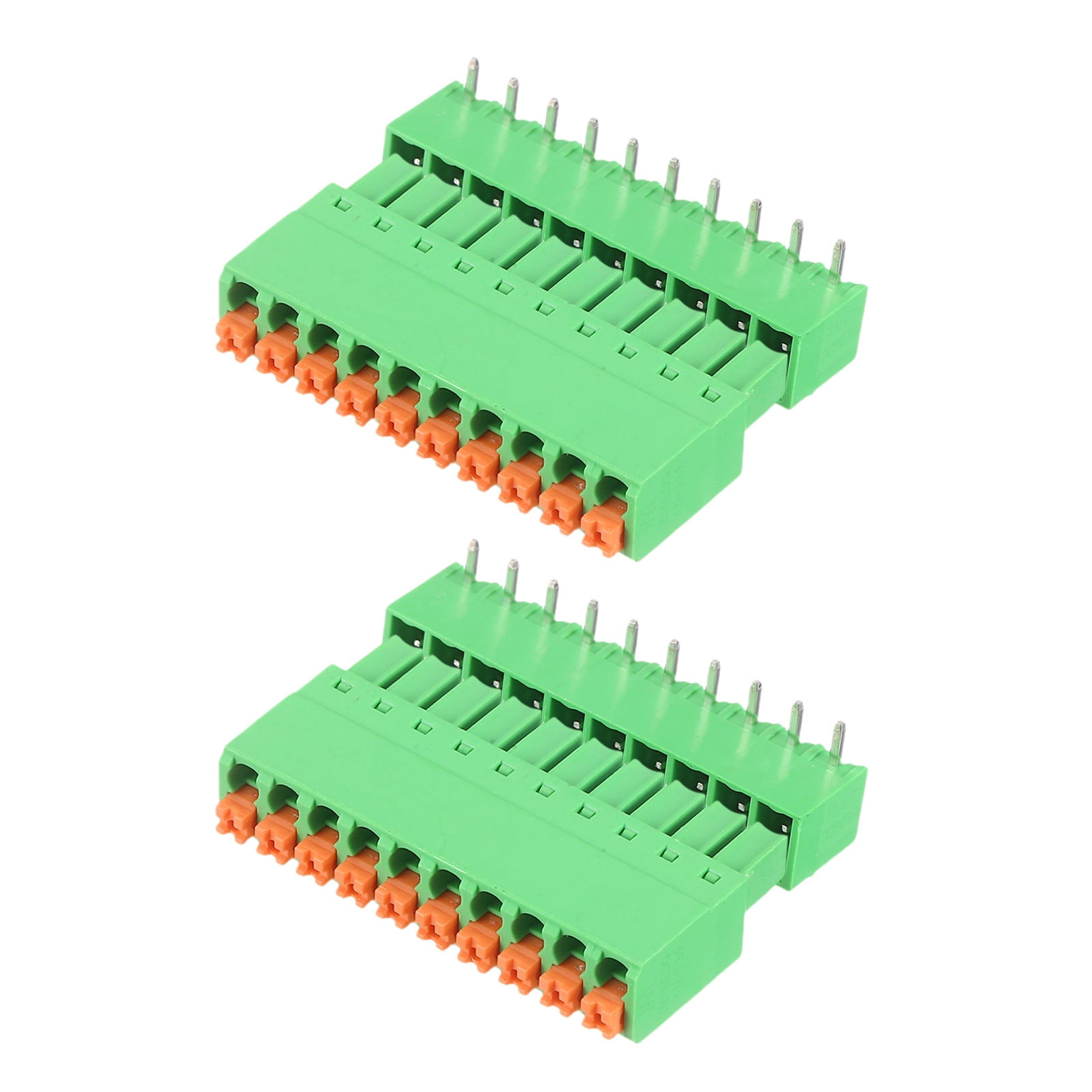 2set 3.81mm 0.15" Pitch Spring PCB Terminal Block Connector 10 Pin 90 ...