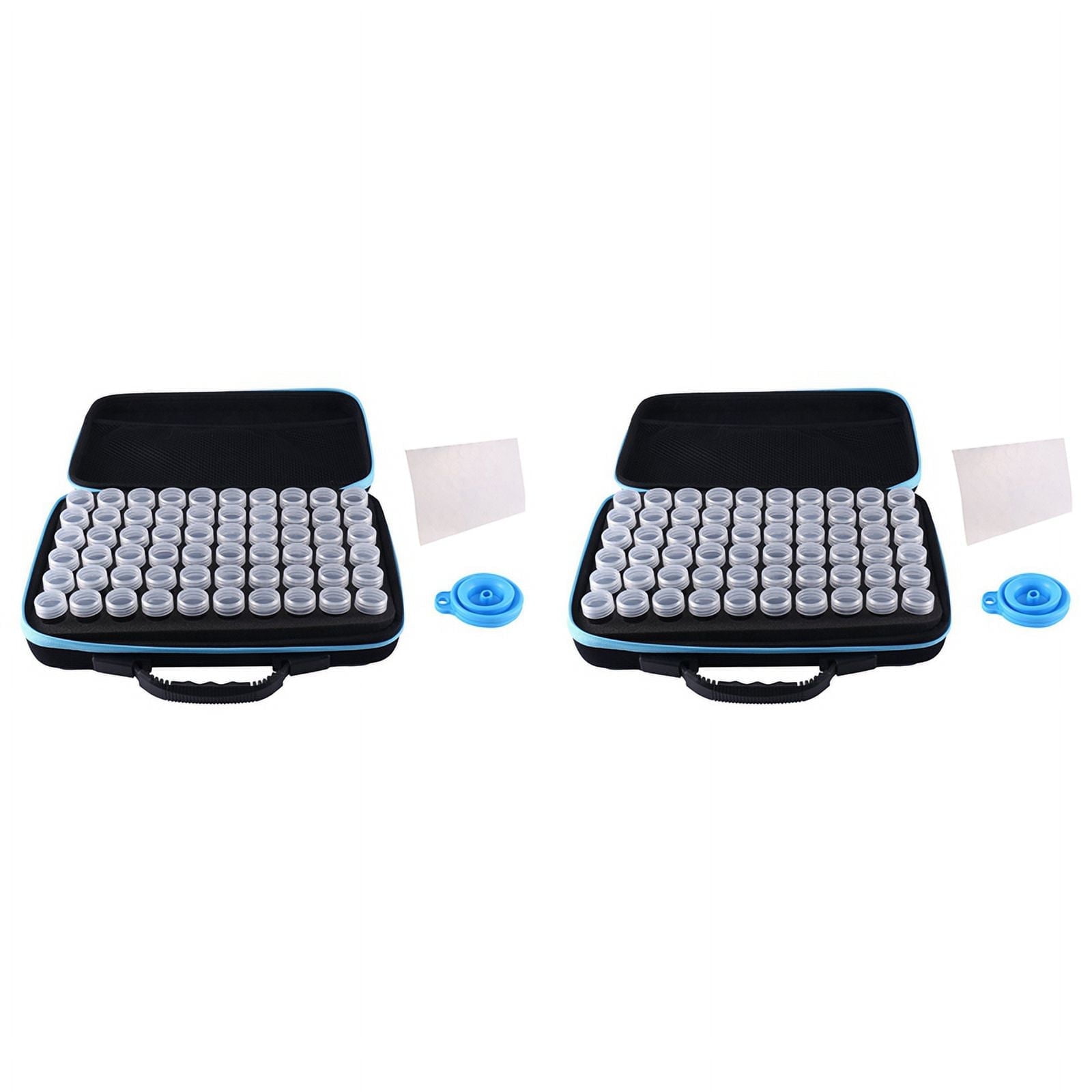 2set 60 Slots Seed Storage Organizer,Sturdy Seed Box with Zipper Bag and Label Stickers(Seeds Not Included)