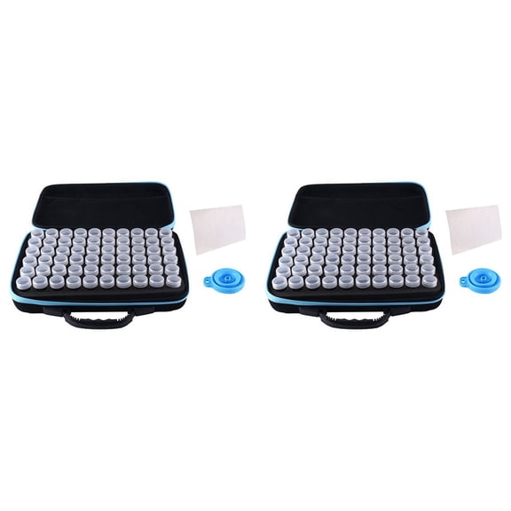 2set 60 Slots Seed Storage Organizer,Sturdy Seed Box with Zipper Bag and Label Stickers(Seeds Not Included)
