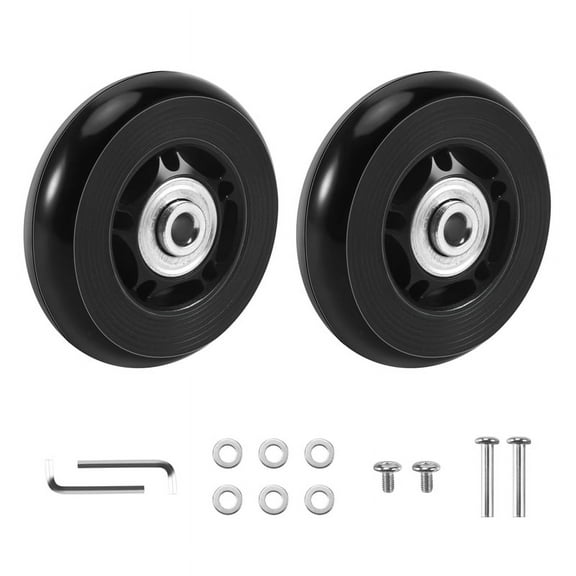 2set 64X18mm Luggage Suitcase / Inline Outdoor Skate Replacement Wheels Black