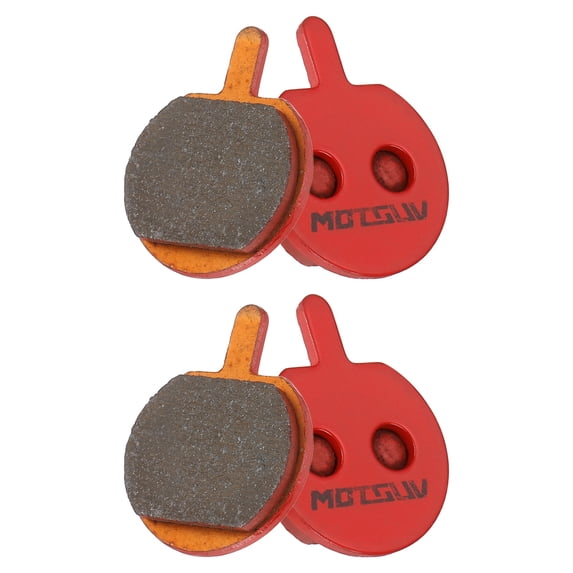 2set Disc Brake Pad 0.91" x 1.14" Semi-Metallic Bike Brake Pads for BB7 M355 M446 M640 Mountain Road Bikes, Red