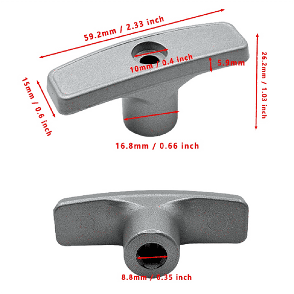2set Gray RV Waste Valve Handle Replacement for Waste Valve Extension Rod RV Parts Tank Hose Handle