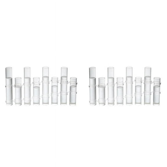 2set Hinged Flower Vase Different Heights Clear Cylinder Glass Test Tube Propagation Station, for of Indoor Decor