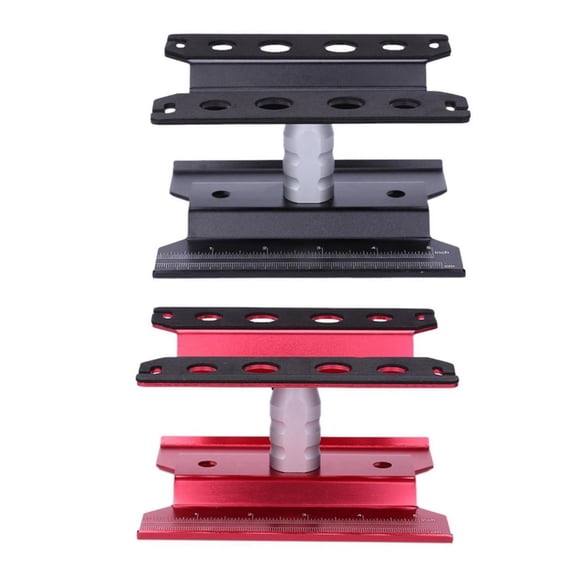 2set Metal RC Car Workstation Work Stand Repair 360 Degree Rotation for 1/8 1/10 1/12 1/16 Scale Models,Black & Red