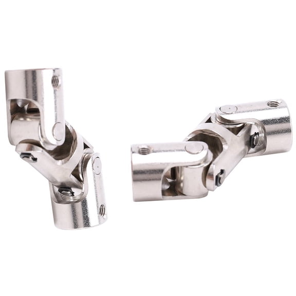 2set Rc Double Universal Joint Cardan Joint Gimbal Couplings with Screw,10X10mm & 6X6mm