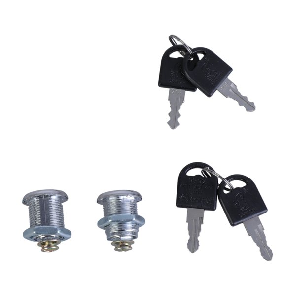 2set Furniture Cams Lock with Key Replacement Drawer Lock Cabinet Cupboard Desk Hasp Latches for Letterbox, Drawer