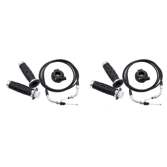 2set Universal Throttle Twist Grip Set with 78 Inch Scooter Throttle Cable for 50Cc 80Cc 125Cc 150Cc GY6