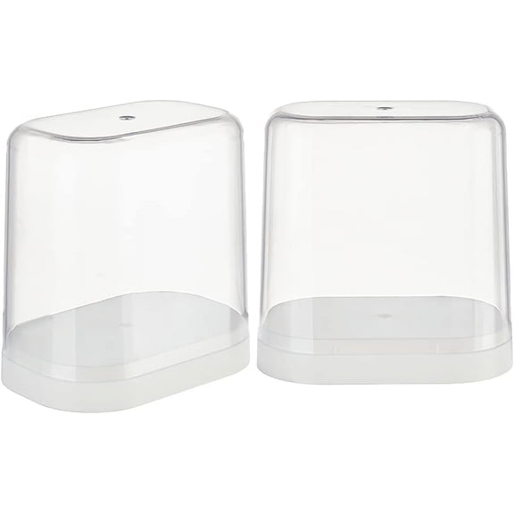 2sets 2pcs Acrylic Minifigure Display Case Clear Display Boxes with Lid Assemble Dustproof Showcase Storage Box Dustproof for Figures Awards Jewelry Collectibles 4.8Lx 3.2Wx 4.8H Inches