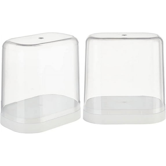 2sets 2pcs Acrylic Minifigure Display Case Clear Display Boxes with Lid Assemble Dustproof Showcase Storage Box Dustproof for Figures Awards Jewelry Collectibles 4.8Lx 3.2Wx 4.8H Inches