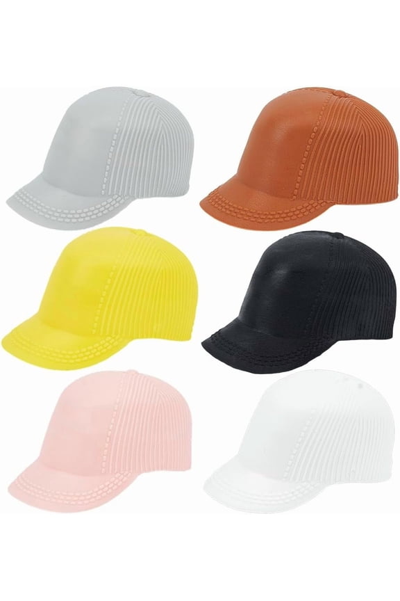 2sets Mini Plastic Peaked Cap for Mixed color 53x32.5x34mm