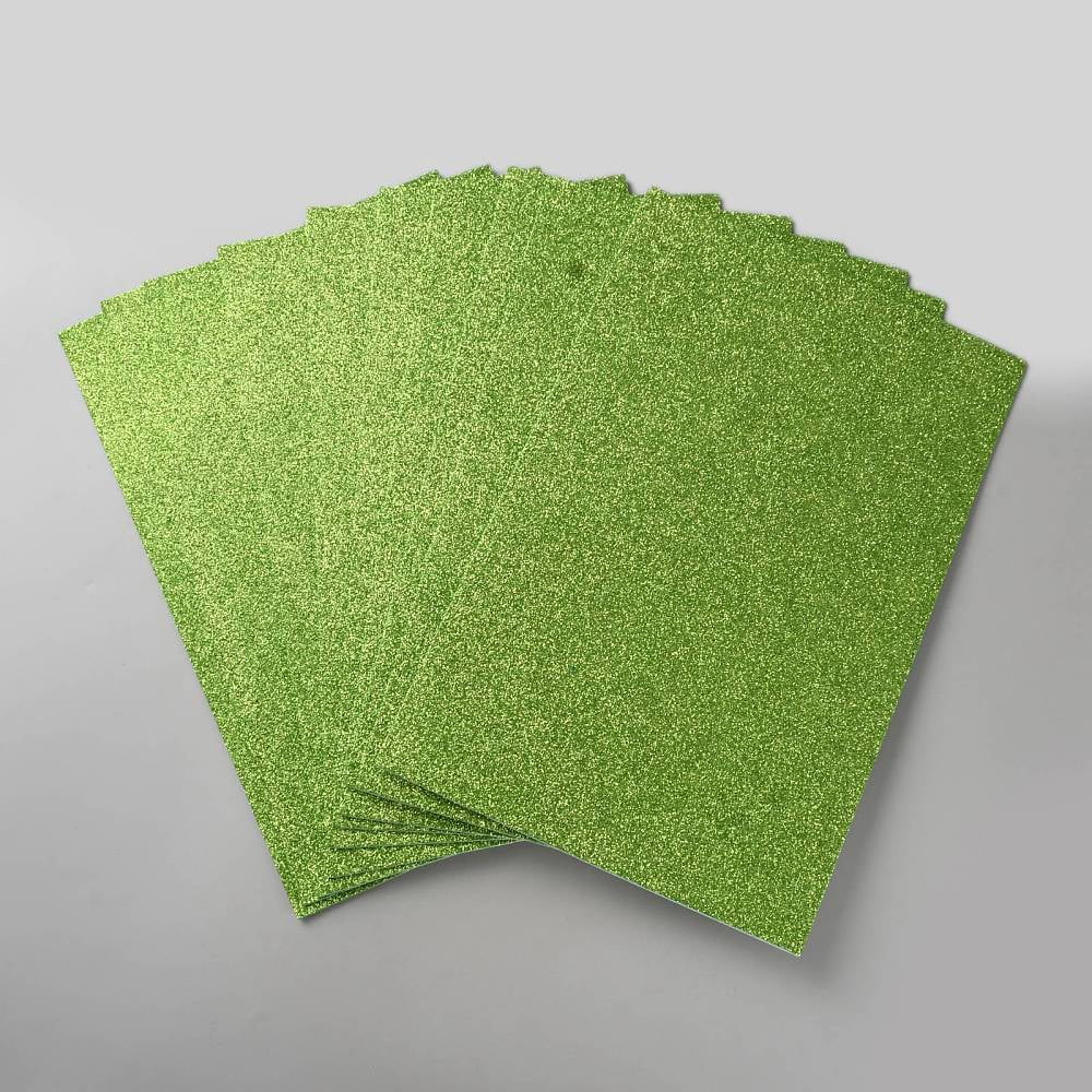 2sets Rectangle EVA Glitter Foam Sheets for Art Craft Gift Wrapping Scrapbooking Yellow Green 302x200x2mm 10 sheets/setDIY
