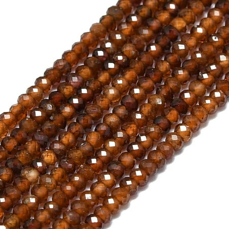 2strands Garnet Beads Strands Faceted Rondelle 2~2.5x2mm Hole: 0.5mm about 223~226pcs/strand 14.96~15.16 inch(38~38.5cm)
