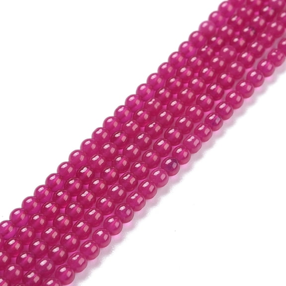 2strands Lab Grown Red Corundum Beads Strands Round 3mm Hole: 0.5mm about 133pcs/strand 14.96''(38cm)