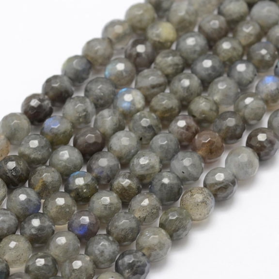 2strands Labradorite Beads Strands Grade A+ Faceted Round 6mm Hole: 1mm about 66pcs/strand 15.1 inch(38.5cm)