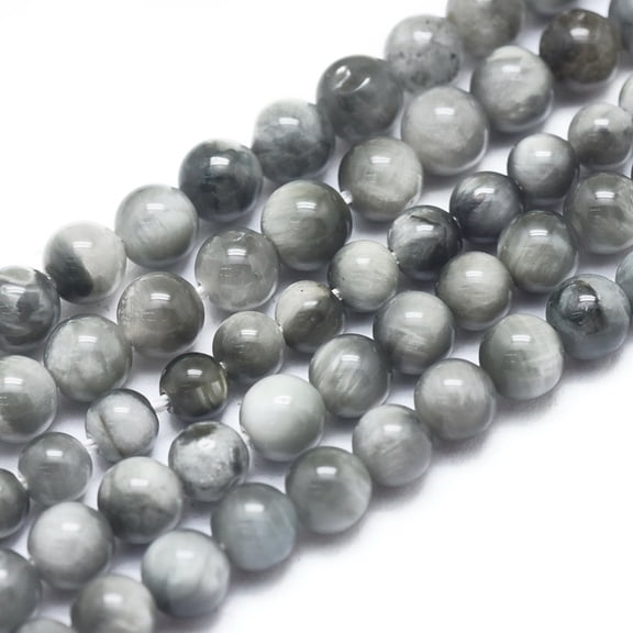 2strands Natura Hawk's Eye Beads Strands Eagle Eye Stone Round 10mm Hole: 1mm about 41pcs/Strand 15.94 inch(40.5cm)
