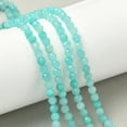 thumbnail image 1 of 2strands Natural Amazonite Beads Strands Grade A Faceted Round 4mm Hole: 0.5mm about 98pcs/strand 15.7 inch(40cm) Blue, 1 of 5