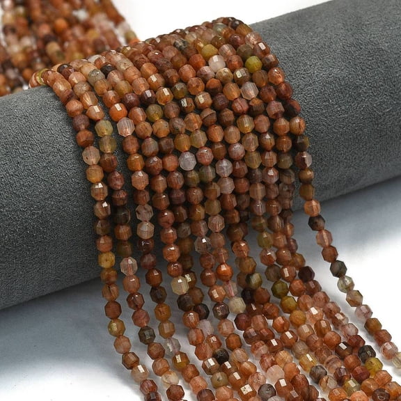 2strands Natural Gemstone Beads Strands Energy Cut Double Terminated Point Beads Faceted Bicone 4x4.5mm Hole: 0.4mm 83pcs/strand 14.96''(38cm)