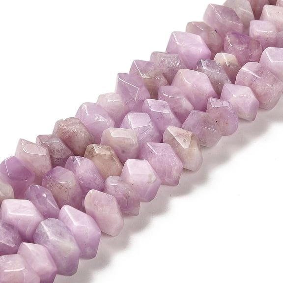 2strands Natural Kunzite Beads Strands Faceted 10~11x8~10x7~8mm Hole: 1mm 22~23pcs/strand 7.09~7.48''(18~19cm)