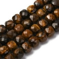 thumbnail image 1 of 2strands Natural Tiger Eye Beads Strands Faceted Cube Sienna 7x8x7mm Hole: 1mm about 47~48pcs/strand 13.35~13.46''(33.9~34.2cm), 1 of 5